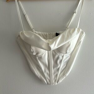 Luxedress sexy silky cropped corset top